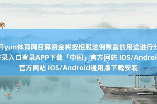 开yun体育网召募资金将按招股法例败露的用途进行分拨-开云kaiyun登录入口登录APP下载「中国」官方网站 IOS/Android通用版下载安装